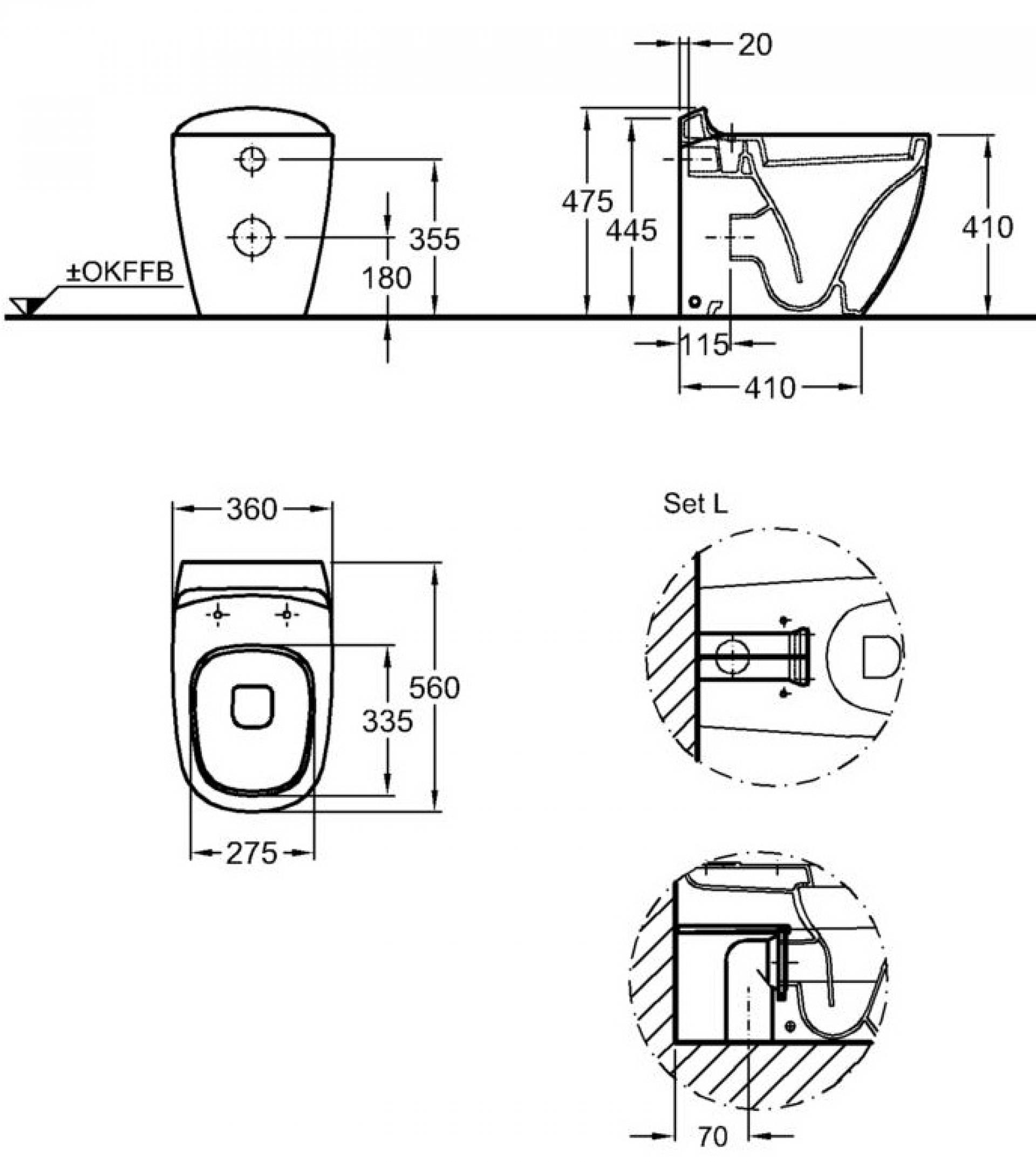 Приставной унитаз Geberit Citterio 213520000 - фото Geberit (Геберит) Shop