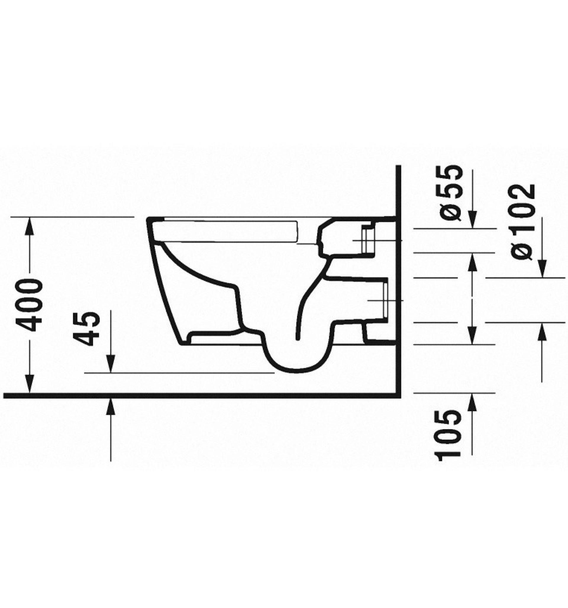 Подвесной унитаз Duravit ME by Starck Rimless 45290900A1 безободковый с сиденьем микролифт - фото Geberit (Геберит) Shop