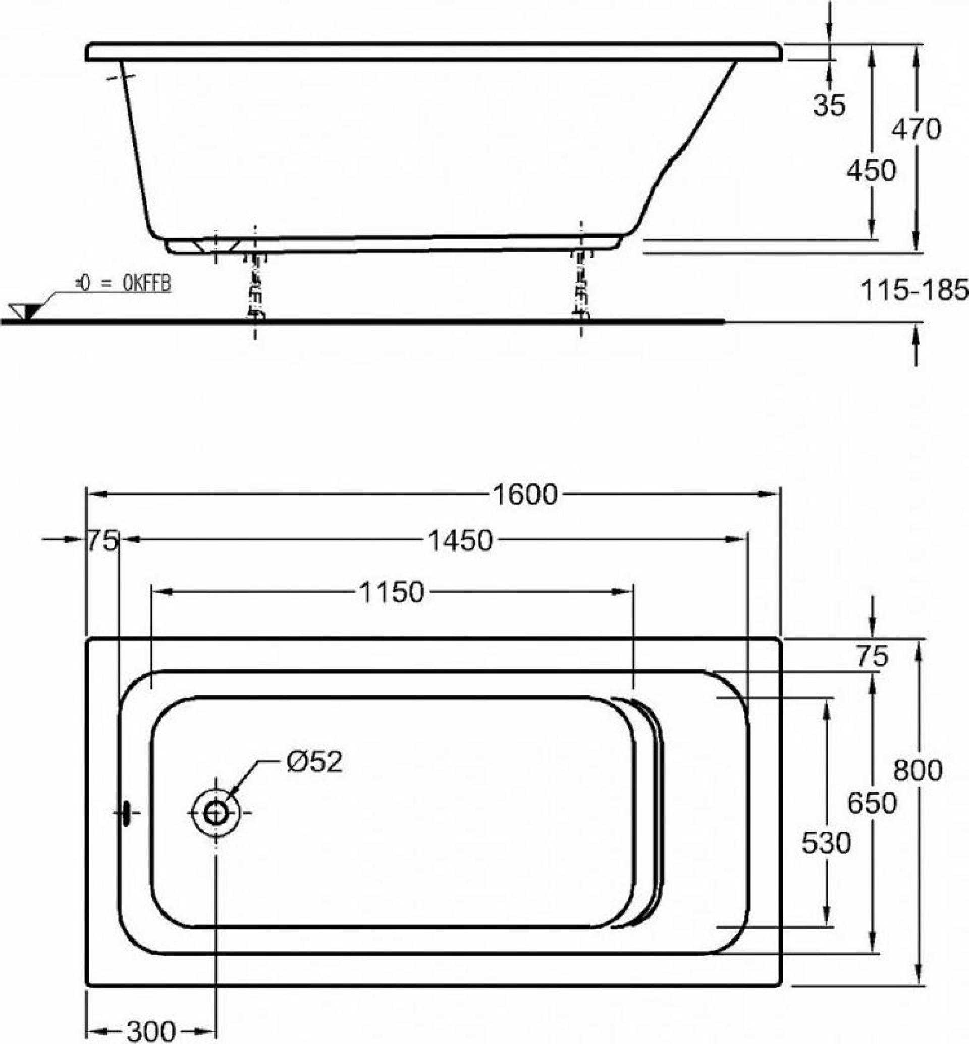 Ванна акриловая Geberit Renova Nr.1 657360000 - фото Geberit (Геберит) Shop