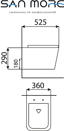 Комплект инсталляция Geberit Duofix 111.301.KJ.5 + унитаз San More Ispirare SMT971902 с сиденьем микролифт - фото Geberit (Геберит) Shop