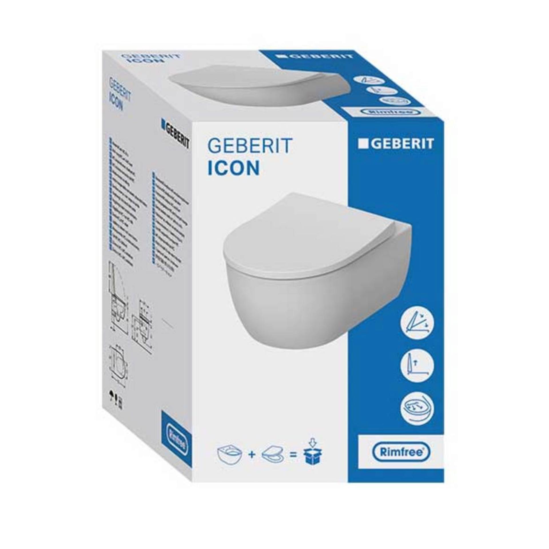 Комплект инсталляции с подвесным унитазом Geberit iCon 500.362.TC.I - фото Geberit (Геберит) Shop