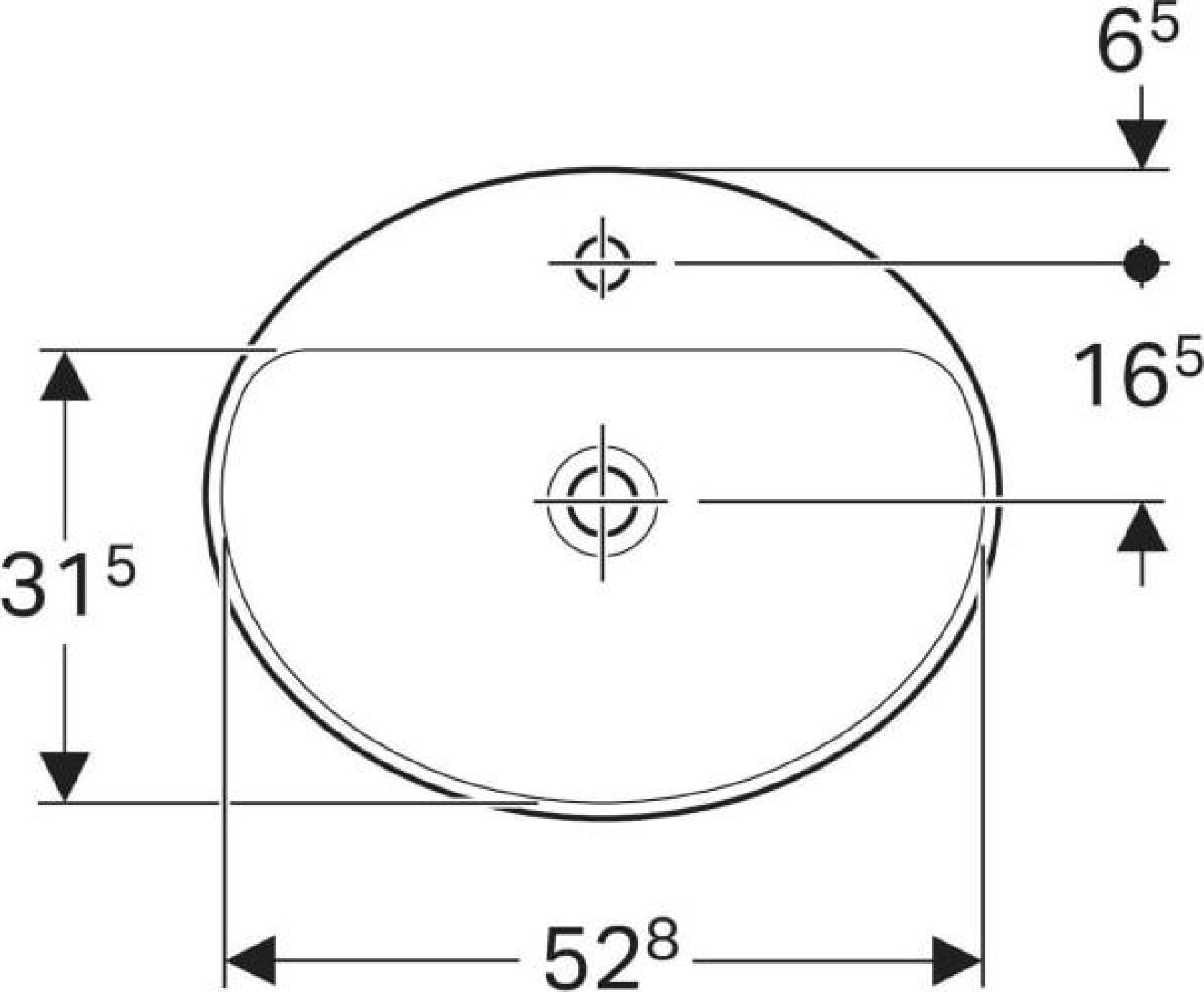 Раковина 55 см Geberit VariForm 500.722.01.2 - фото Geberit (Геберит) Shop