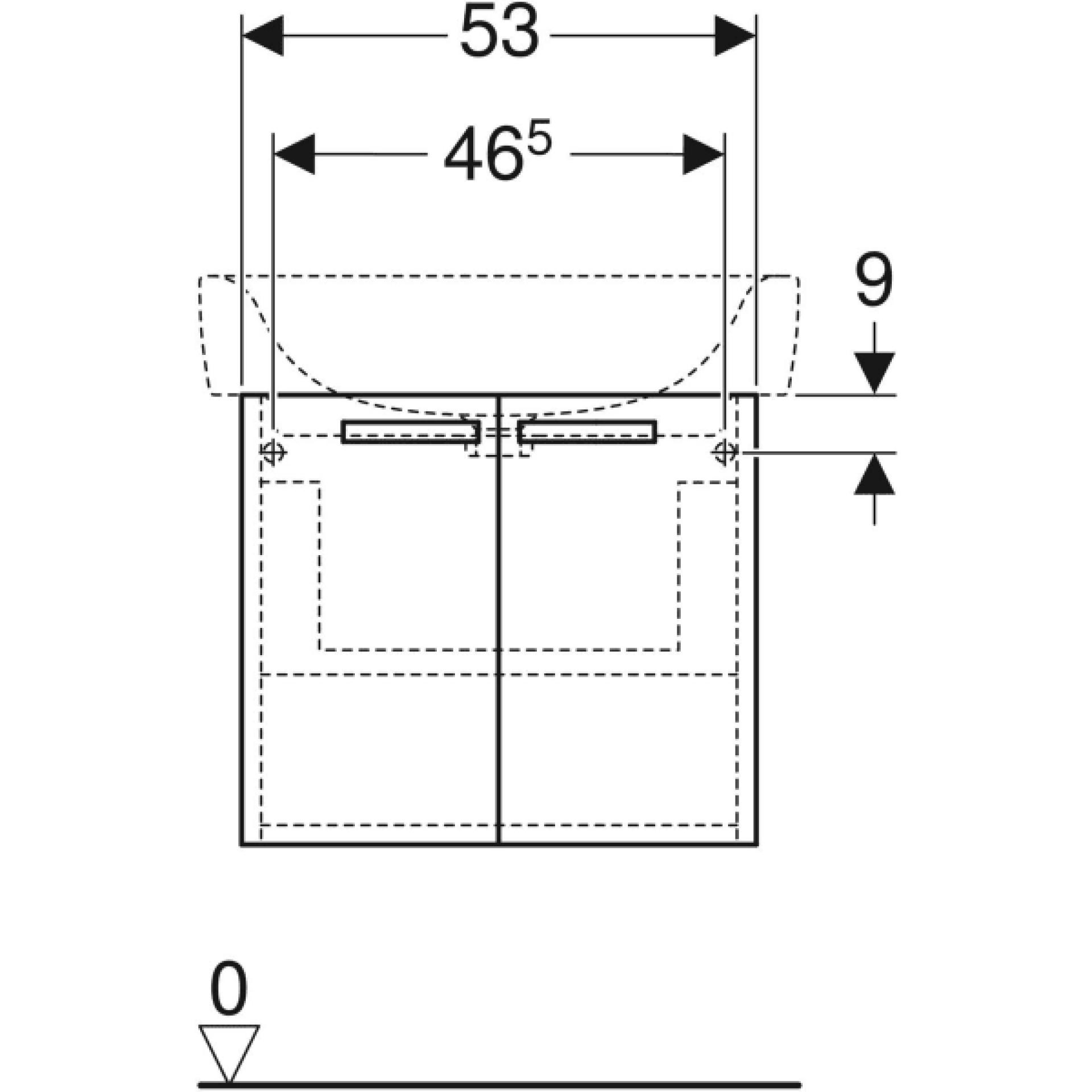 Тумба для комплекта 53 см Geberit Renova Compact 879060000, белый - фото Geberit (Геберит) Shop