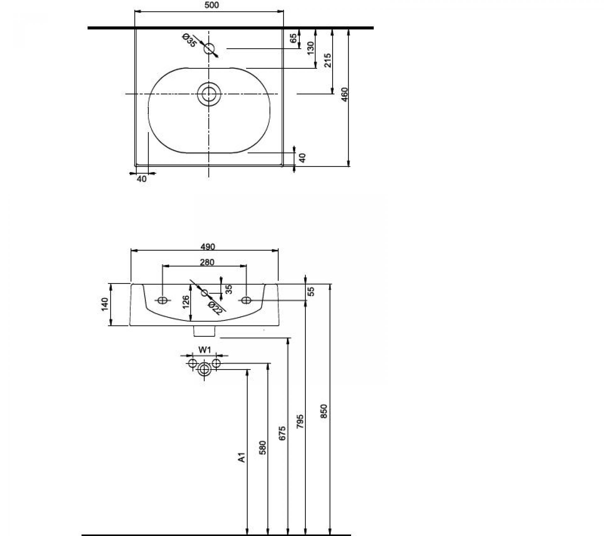 Раковина 50 см IFO Twins RP011150200 - фото Geberit (Геберит) Shop