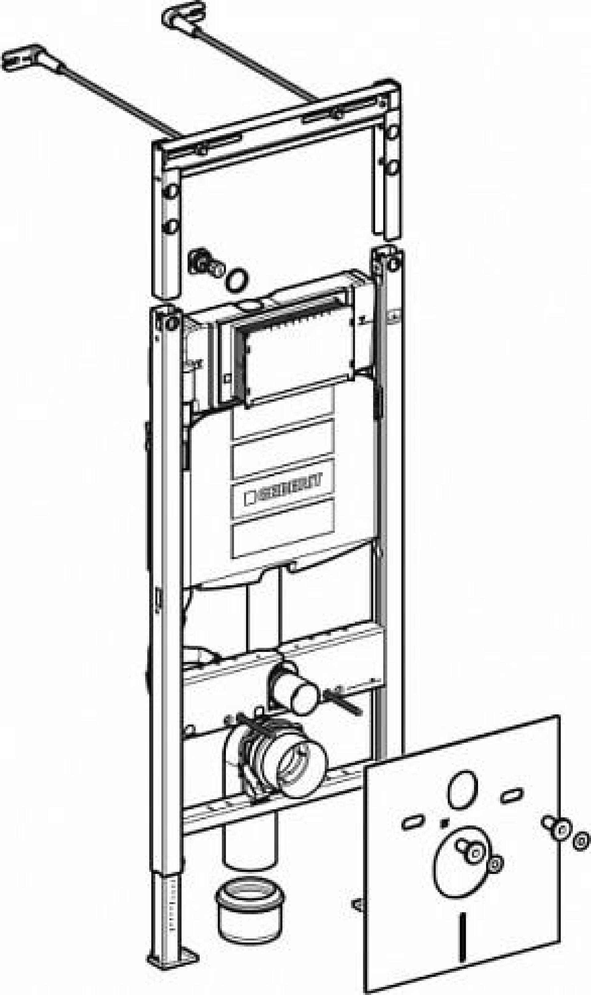 Комплект инсталляции Geberit Duofix Sigma 12 Plattenbau 111.362.00.5 с подвесным унитазом Geberit Acanto 500.600.01.2 и крышкой сиденьем микролифт - фото Geberit (Геберит) Shop