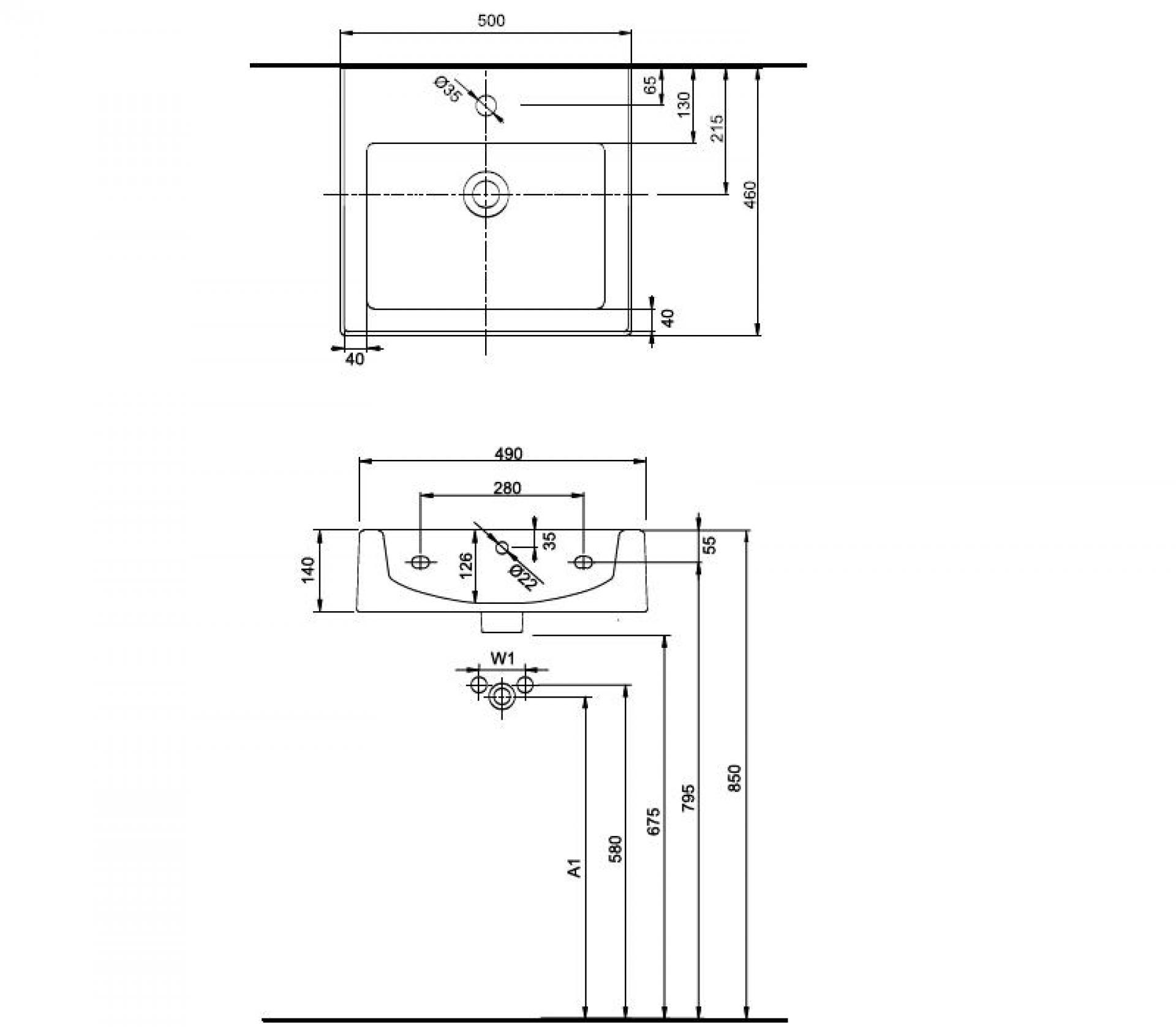 Раковина 50 см IFO Twins RP011150000 - фото Geberit (Геберит) Shop