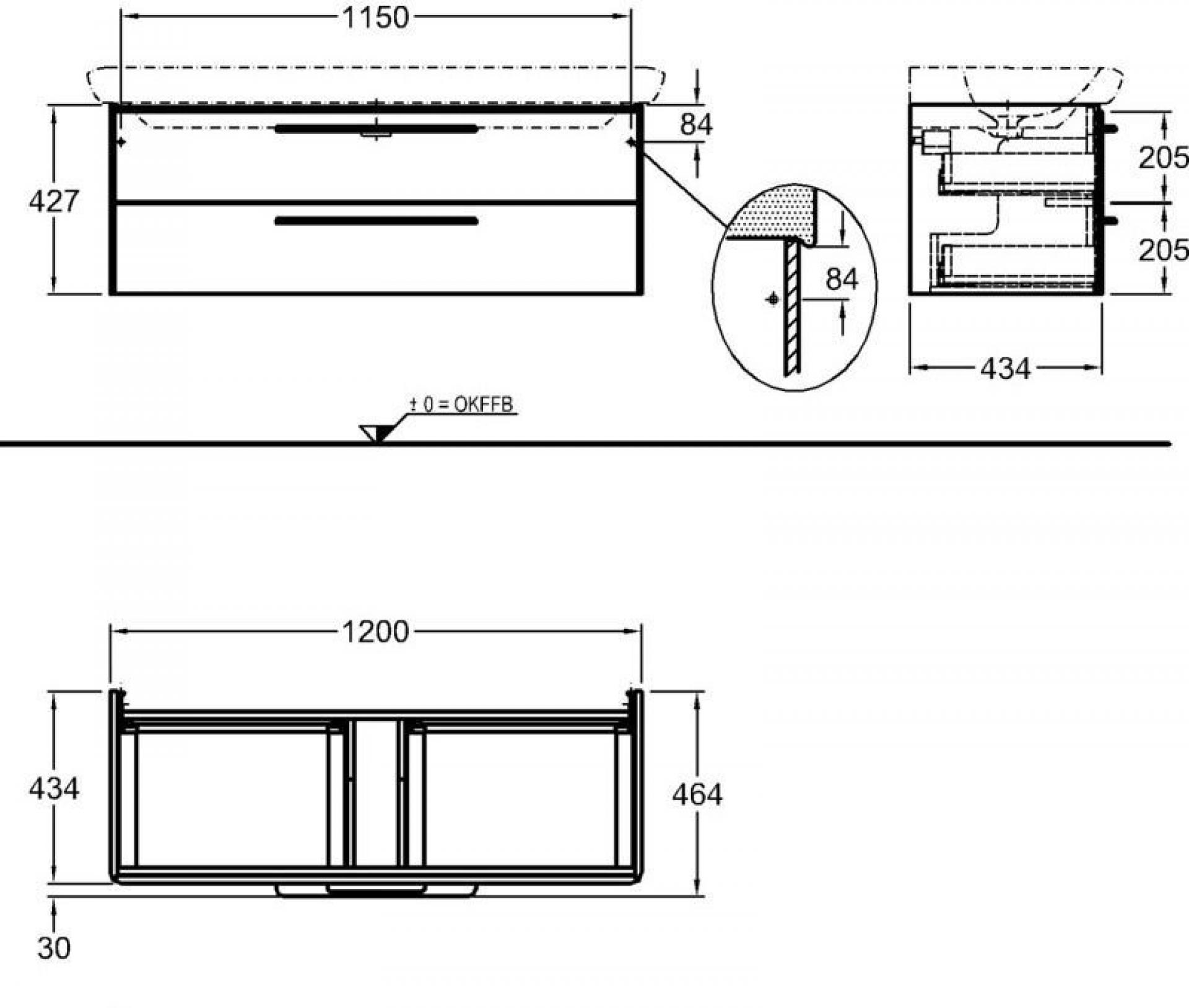 Тумба под раковину 120 см Geberit It! 819130000 - фото Geberit (Геберит) Shop