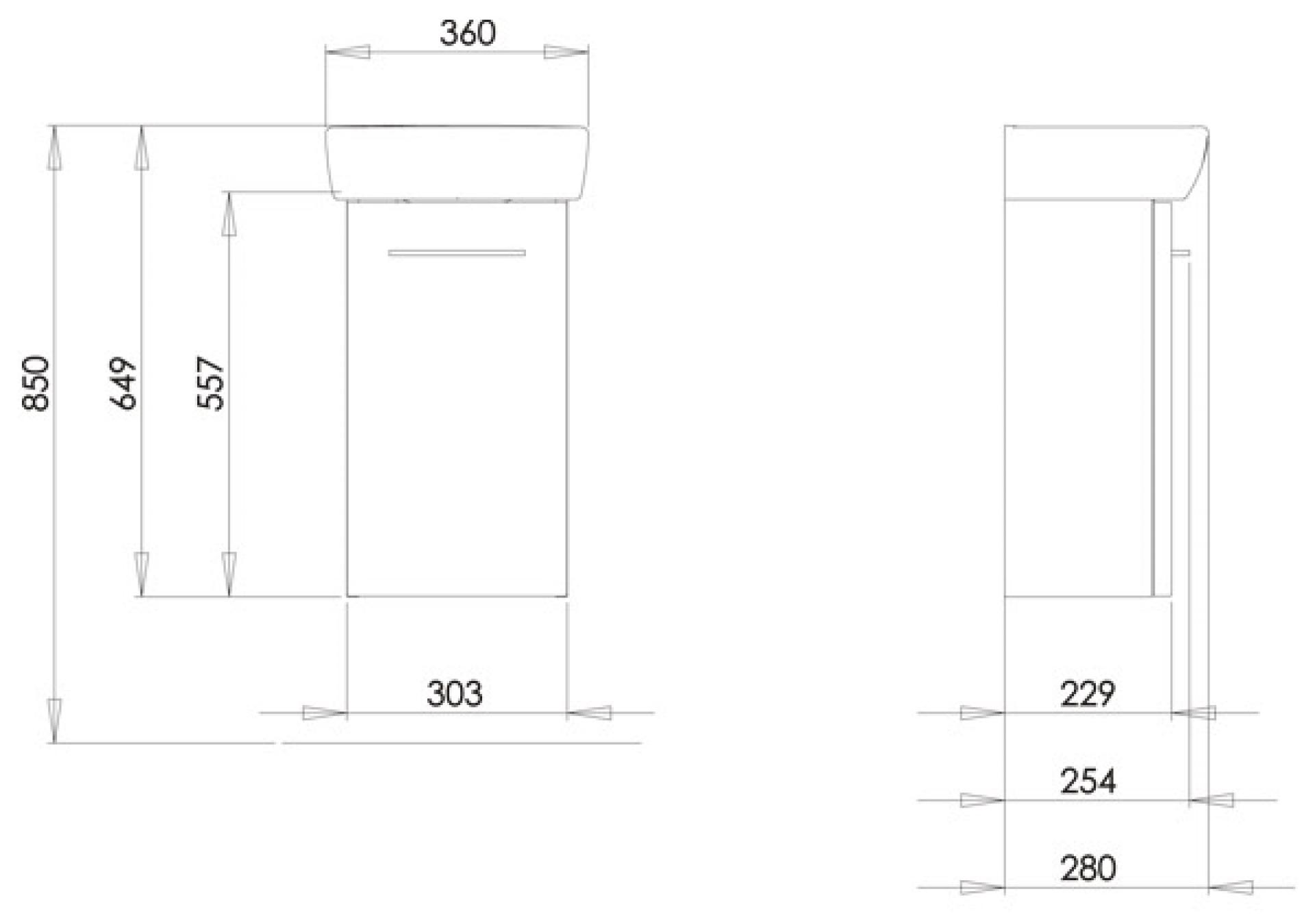 Тумба с раковиной 36 см IFO Special RK770036100 белый глянец - фото Geberit (Геберит) Shop