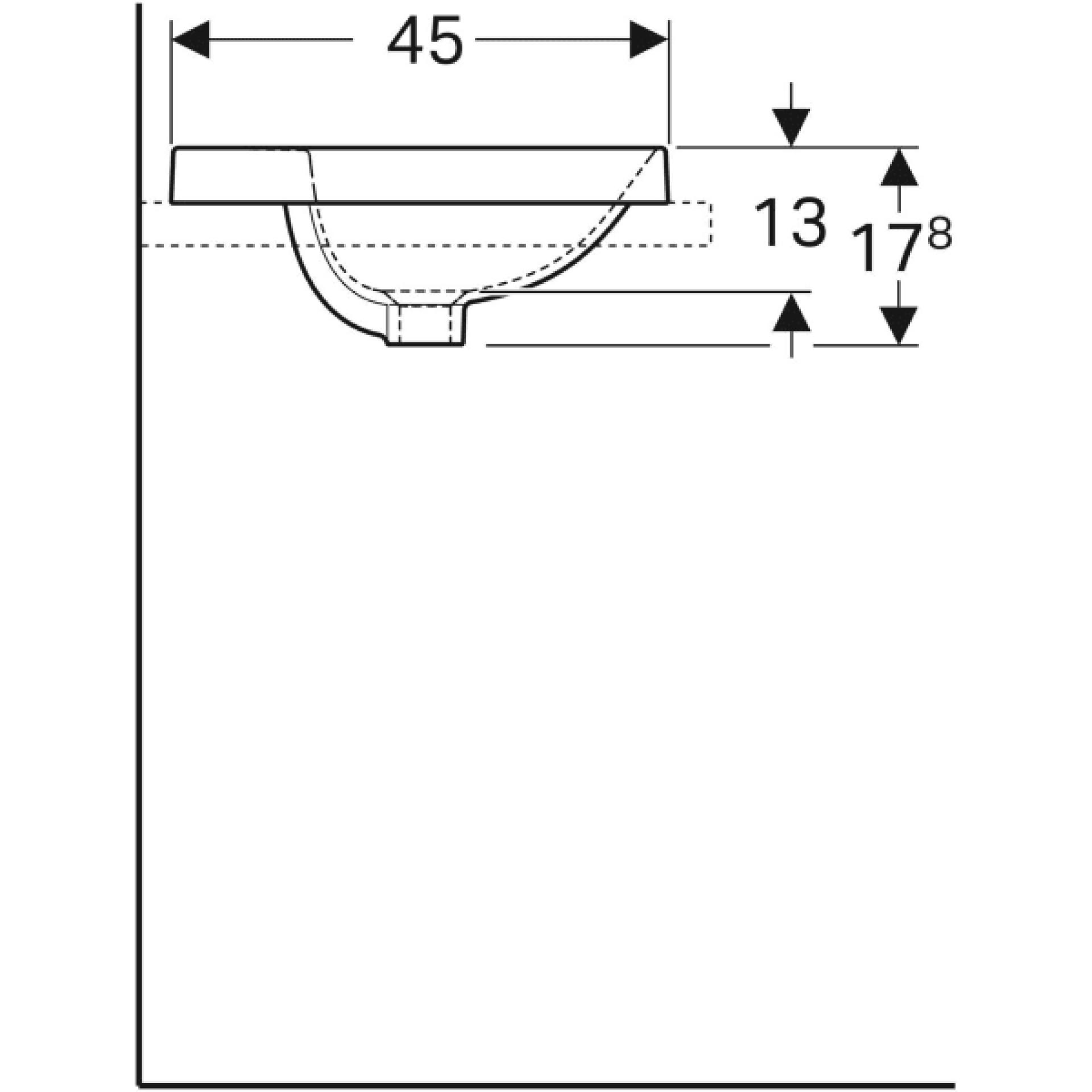 Раковина 55 см Geberit VariForm 500.722.01.2 - фото Geberit (Геберит) Shop