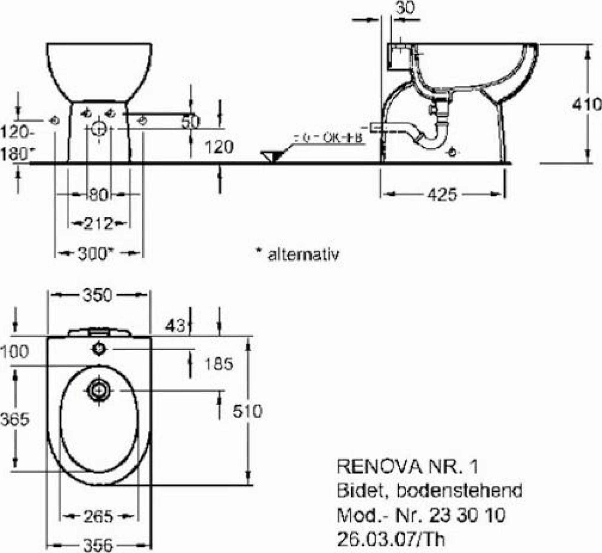 Напольное биде Geberit Renova Nr.233010000 белый - фото Geberit (Геберит) Shop