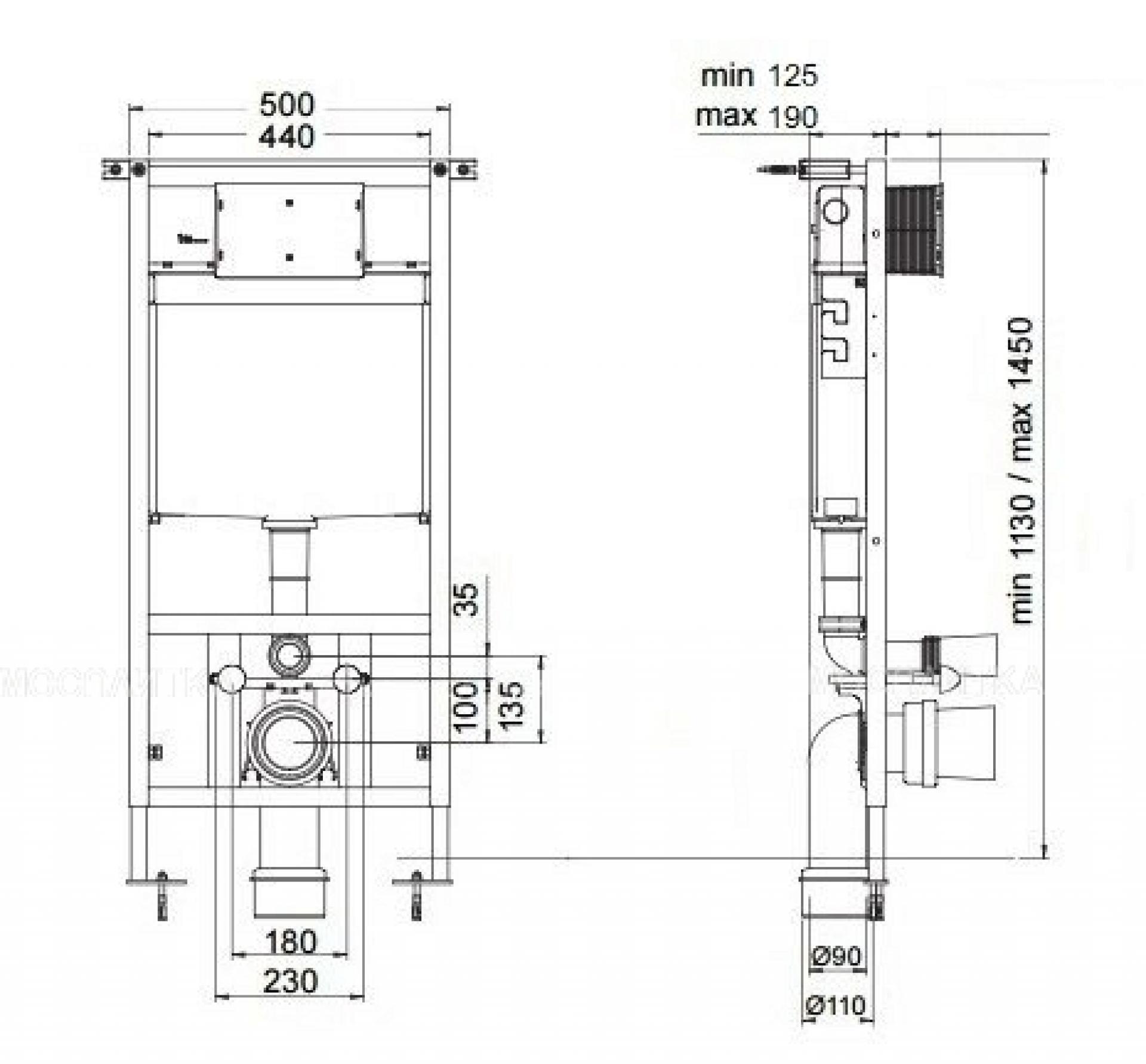 Комплект инсталляции Bocchi 8010-1000(T02-2113) с подвесным унитазом Roca 346517000 + крышка-сиденье с микролифтом ZRU9000041 - фото Geberit (Геберит) Shop