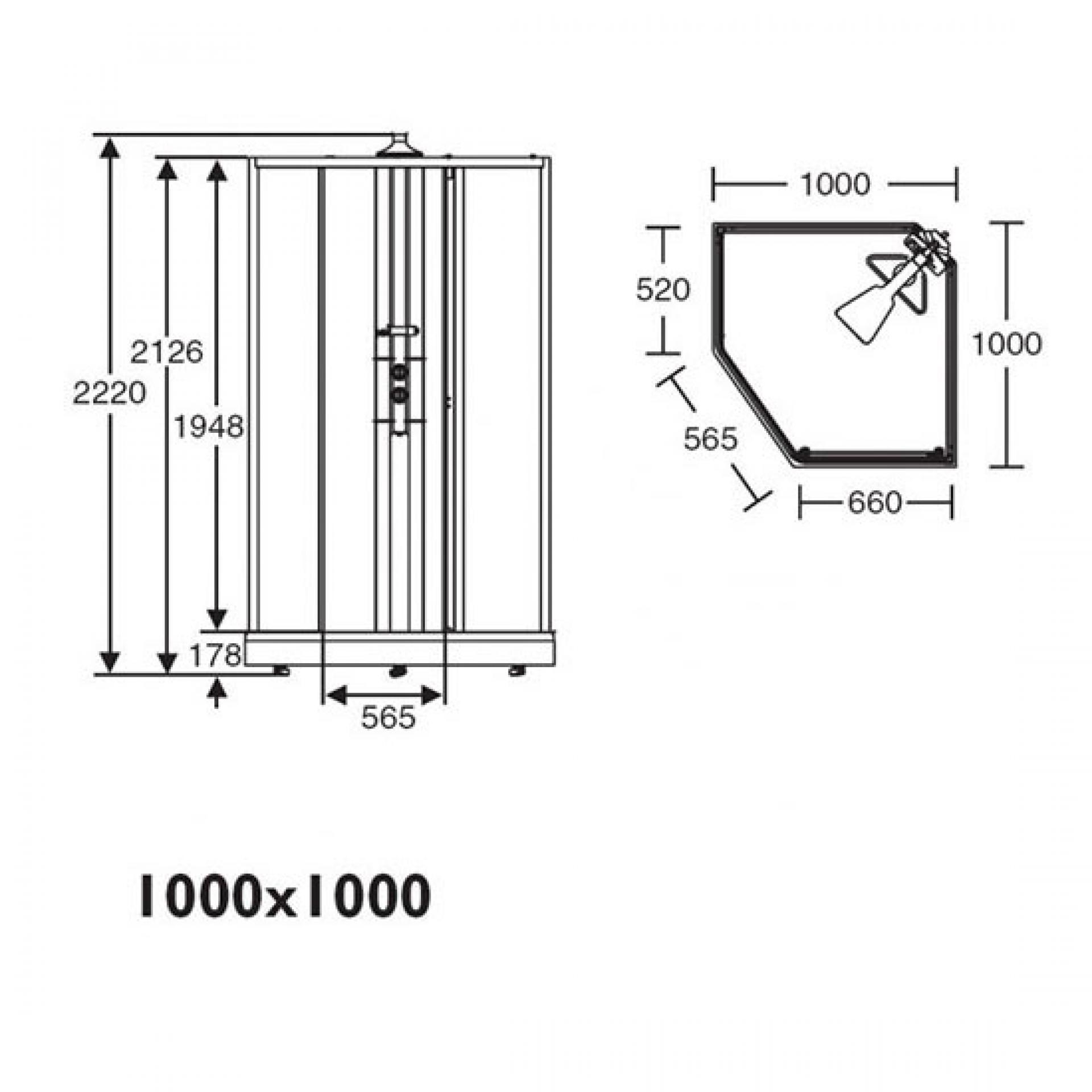 Задняя стенка душевой кабины 100x100 Ido Showerama 8-5 4985123011 белый профиль+ тонированное стекло - фото Geberit (Геберит) Shop