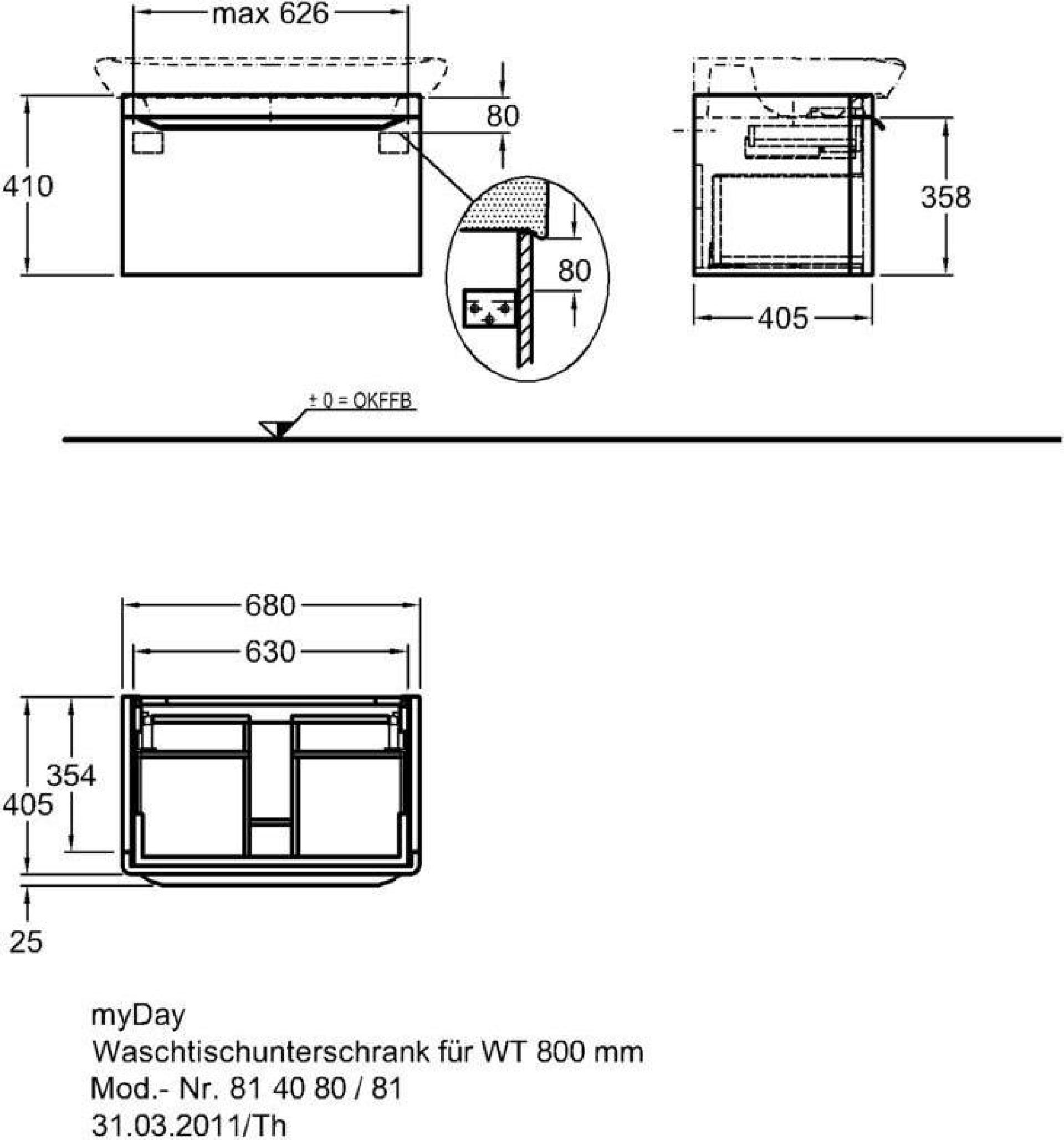 Мебель для ванной Geberit myDay 70, белый - фото Geberit (Геберит) Shop