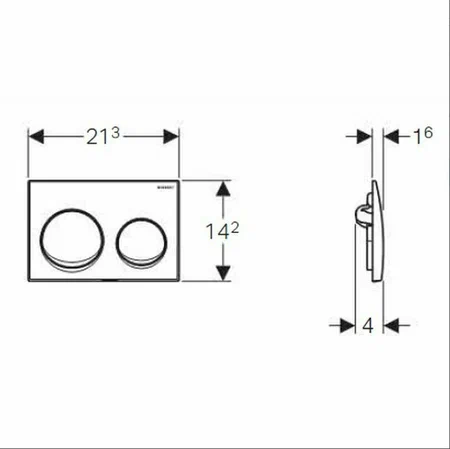 Кнопка смыва Geberit Alpha 115.040.21.5 хром - фото Geberit (Геберит) Shop