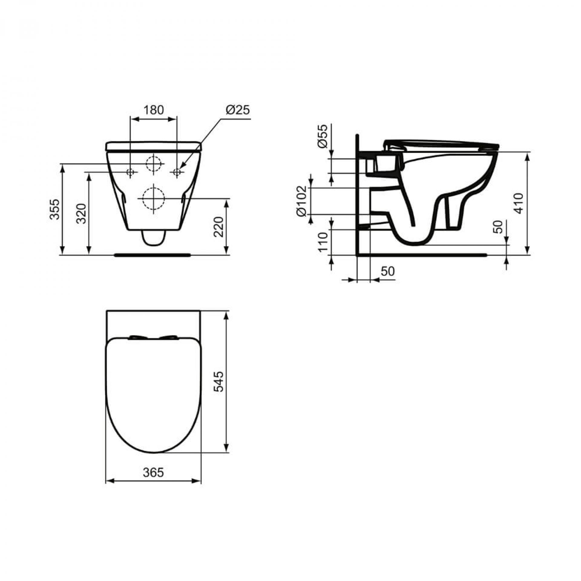 Подвесной унитаз Ideal Standard Esedra T365701 с крышкой-сиденьем микролифт - фото Geberit (Геберит) Shop