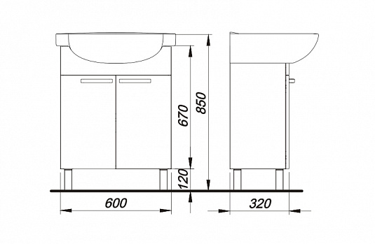 Тумба для раковины 60 см IFO Arret RK0312610000 - фото Geberit (Геберит) Shop