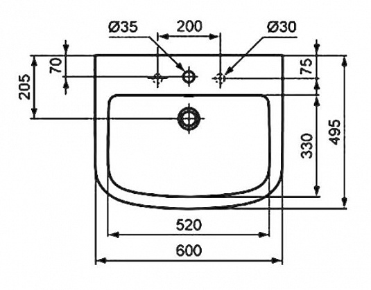 Раковина Ideal Standard Tempo T056401 60 см - фото Geberit (Геберит) Shop