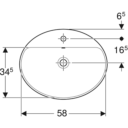 Раковина 60 см Geberit VariForm 500.724.01.2 - фото Geberit (Геберит) Shop