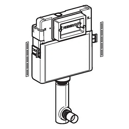 Смывной бачок скрытого монтажа Geberit UP 100 Delta 109.100.00.1 для унитазов, с отводом - фото Geberit (Геберит) Shop