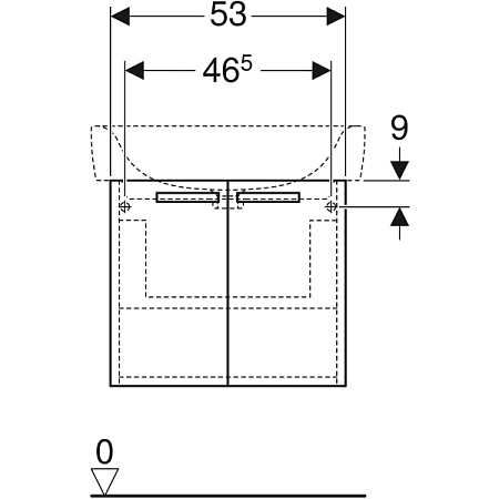 Тумба для комплекта 53 см Geberit Renova Compact 879060000, белый - фото Geberit (Геберит) Shop