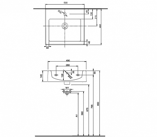 Раковина 50 см IFO Twins RP011150000 - фото Geberit (Геберит) Shop