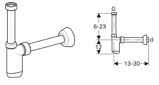 Сифон для раковины Geberit 170.103.11.1 хром - фото Geberit (Геберит) Shop