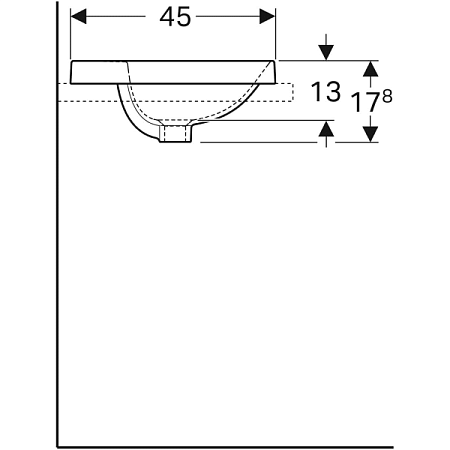 Раковина 55 см Geberit VariForm 500.722.01.2 - фото Geberit (Геберит) Shop