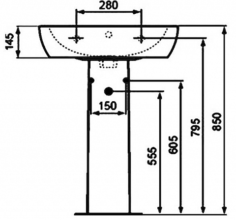 Раковина Ideal Standard Tempo T056401 60 см - фото Geberit (Геберит) Shop