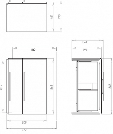 Тумба под раковину 90 IFO Grandy RK140090000 белый глянец - фото Geberit (Геберит) Shop