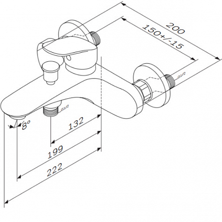 Смеситель для ванны Am.Pm Like F8010000 - фото Geberit (Геберит) Shop