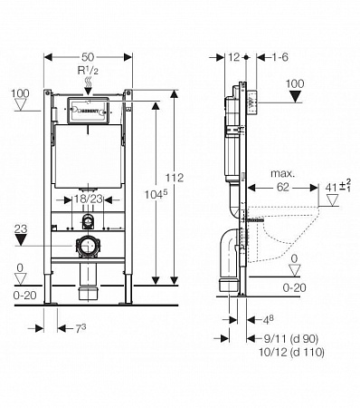 Комплект Geberit Duofix 458.124.21.1 UP100 с подвесным безободковым унитазом IFO Special Rimfree RP731300200 с сиденьем soft-close RP706012200 - фото Geberit (Геберит) Shop