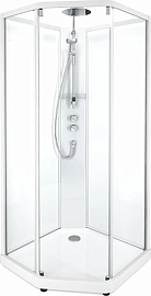 Душевая кабина IDO Showerama 10-5 Comfort 100x100 131.404.207.313, профиль белый, стекло прозрачное